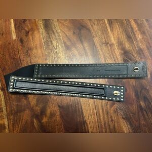 Saks Fifth Avenue Black Leather Belt